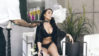 Transfixed - Lounging by the Poolside Gabi Paltrova & Natalie Mars Have Beefy Wish for Every Other