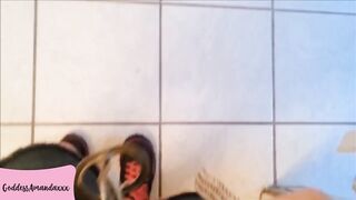 Worship Bitch goddess Feet My Thrall Doggie Whilst I’m on the Lavatory