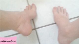 Worship Bitch goddess Feet My Thrall Doggie Whilst I’m on the Lavatory