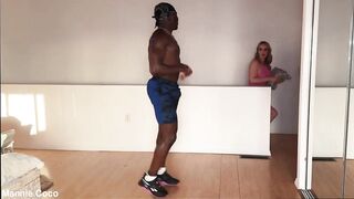 CURVY BLOND STEPMOM RACHAEL CAVALLI GETS CREAMPIED BY BBC AFTER WORKOUT