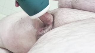 See me use a vibrating toy jack off my rod