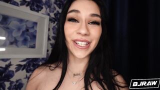 BJRAW Petite honey Delilah Dagger milks his large shlong