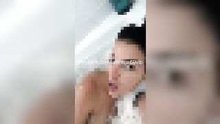 Bubble Bathroom With LaSirena69 And Her 10 Inch Sex-toy