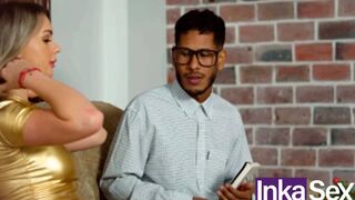 Russian mother i'd like to fuck teacher reprimands youthful ebony large shlong to screw her hard in the butthole