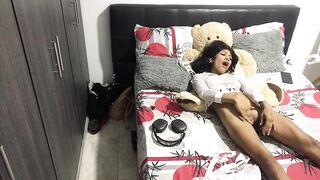 I squat my vagina thinking of my lover.