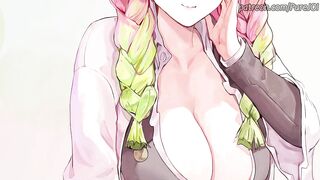 Fall in love with your 1st climax and Mitsuri Kanroji (Gentle JOI)