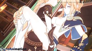 Genshin Impact Jean has sexy sex in her office