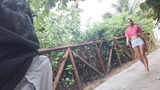 Risky tugjob in public and woman caught me masturbating!