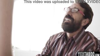 Large rod aged stepdad seduces and bangs distraught teen step daughter