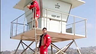 My stepfather and I bang on the beach!