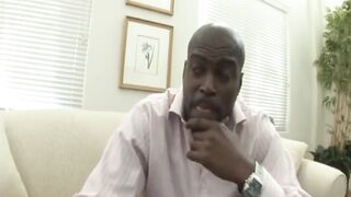 My large ebony mamba in sexy anal opening of my secretary