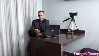 Large Ramrod in The Booty Makes Hawt T-girl Bella Salvatore Cum