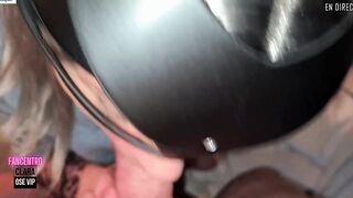 Pipe baveuse, gorge profonde et ejac dans la bouche pour cette femme de ménage bien salope-Clara Ose