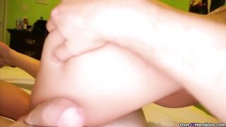 Lascivious mother i'd like to fuck jerks off a youthful stud