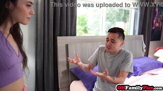 Small teen drank large wang so sexy chick enjoyed coarse vagina screwing with stepbrother