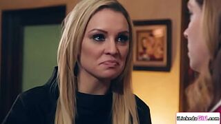 Giselle Palmer casts a spell and makes her stepmom Serene Siren slutty. With her stepaunts aid, they were able to satisfy her by licking her twat.