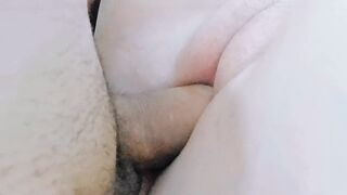 I put my rod in and then my fingers to open her up