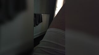 Step mommy hand slide on step son white pants touching his ramrod out of shame