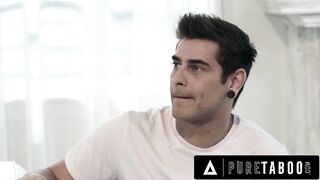 PURE TABOO Disappointed mother I'd like to fuck Dana Vespoli Makes Idle Stepson Eat & Creampie Her Snatch For Dinner