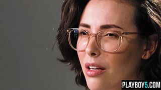 Hawt brunette hair Casey Calvert talks about masturbation and does it