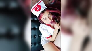 That babe met a married delivery man and wanted his large knob in her twat