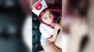 That babe met a married delivery man and wanted his large knob in her twat