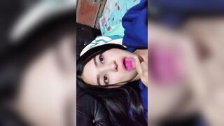 ????Nice-looking natural gal with large breasts takes it all – Vagina, Anal and Massive Spunk flow in Throat????