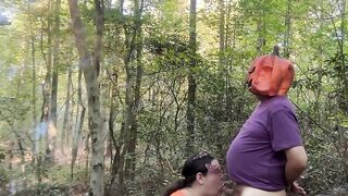 Princess Autumn and Mr. Jack O’Lantern meet in the woods.This babe sucks his stem and this chab widens his seeds