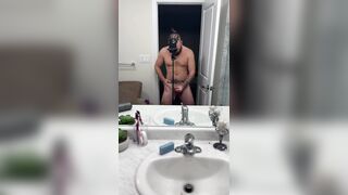 Mirror stroke with cum