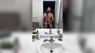 Mirror stroke with cum