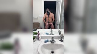 Mirror stroke with cum