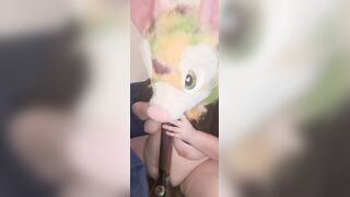 Milkweed Mouse Smokes & Masturbates - solo murrsuit/fur porn