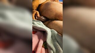 Trying out the fresh thicker sex-toy my wife bought me