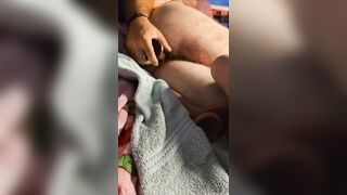 Trying out the fresh thicker sex-toy my wife bought me