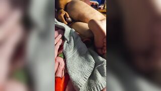 Trying out the fresh thicker sex-toy my wife bought me