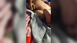 Trying out the fresh thicker sex-toy my wife bought me