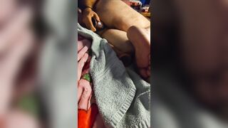 Trying out the fresh thicker sex-toy my wife bought me