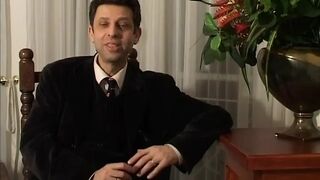 Hawt blond tiny double permeated butt screwing three-some...cum in throat