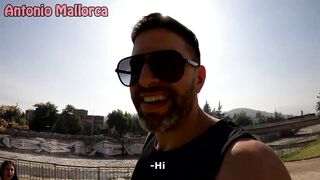 Picking Up a Pink Chilean Barbie Beauty in Public Park