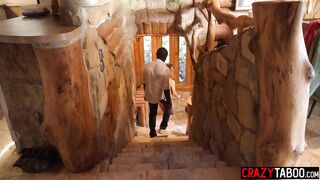 Hot hottie drank large dick and honey enjoyed hardcore anal sex