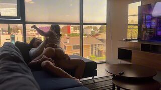 I surprised my sister-in-law in the living room