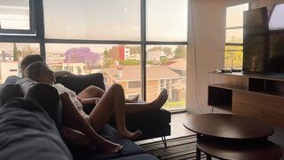 I surprised my sister-in-law in the living room
