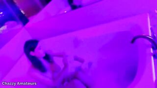 Purple Light Jacuzzi washroom starring Chloe Faye