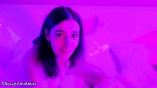 Purple Light Jacuzzi washroom starring Chloe Faye