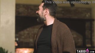 Black babysitter double banged by her boyfriend and a neighbour