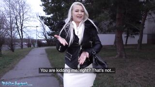 Public Agent Outdoor Oral pleasure & Basement Bang for Large Bazookas Golden-haired Alexa Cheeky