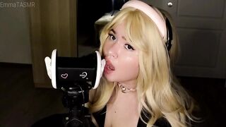 ASMR Step Sis TEASING U - MOIST LICKING, SUCKING, MASSAGE, HJ, UPCLOSE LICKING + FEET - EmmaTASMR