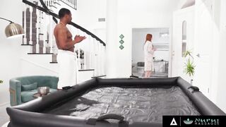 Steamy Trio During Birthday Massage