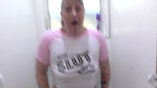 Trashy Kiwi mother I'd like to fuck retrieves and reinserts Ass Plug tail after it falls out during the time that pissing in crap-house