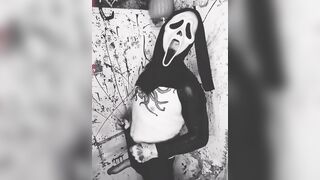 Ghostface Masturbating in Shower Horror Porn